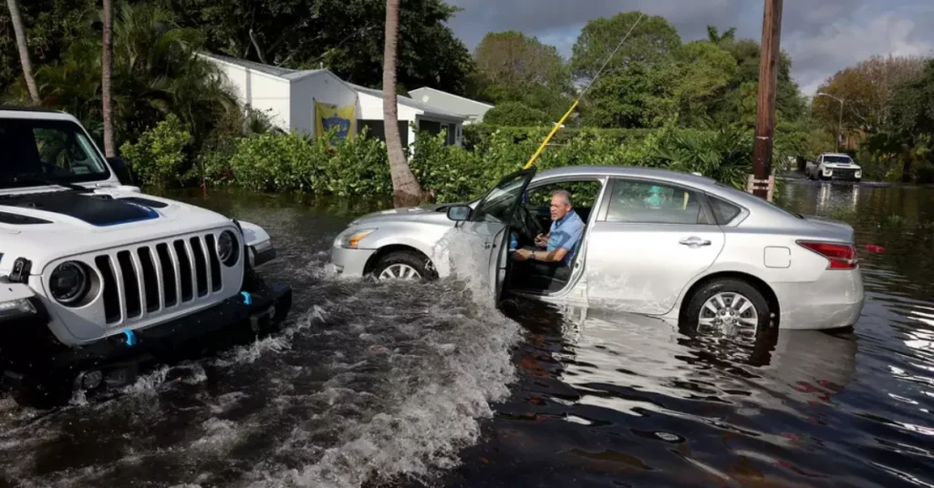 flooded car emergency towing