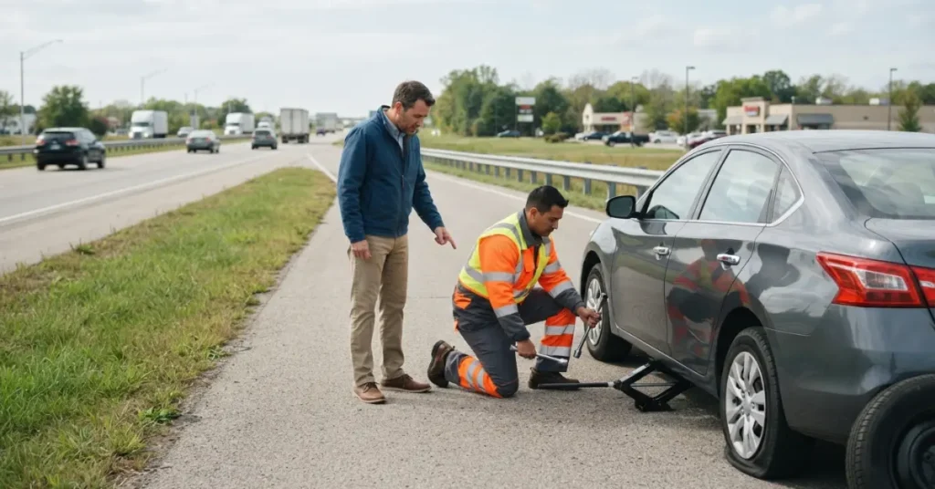 change the tire of the car