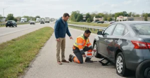 change the tire of the car